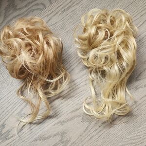Blonde Curly Hair Scrunchies (2)